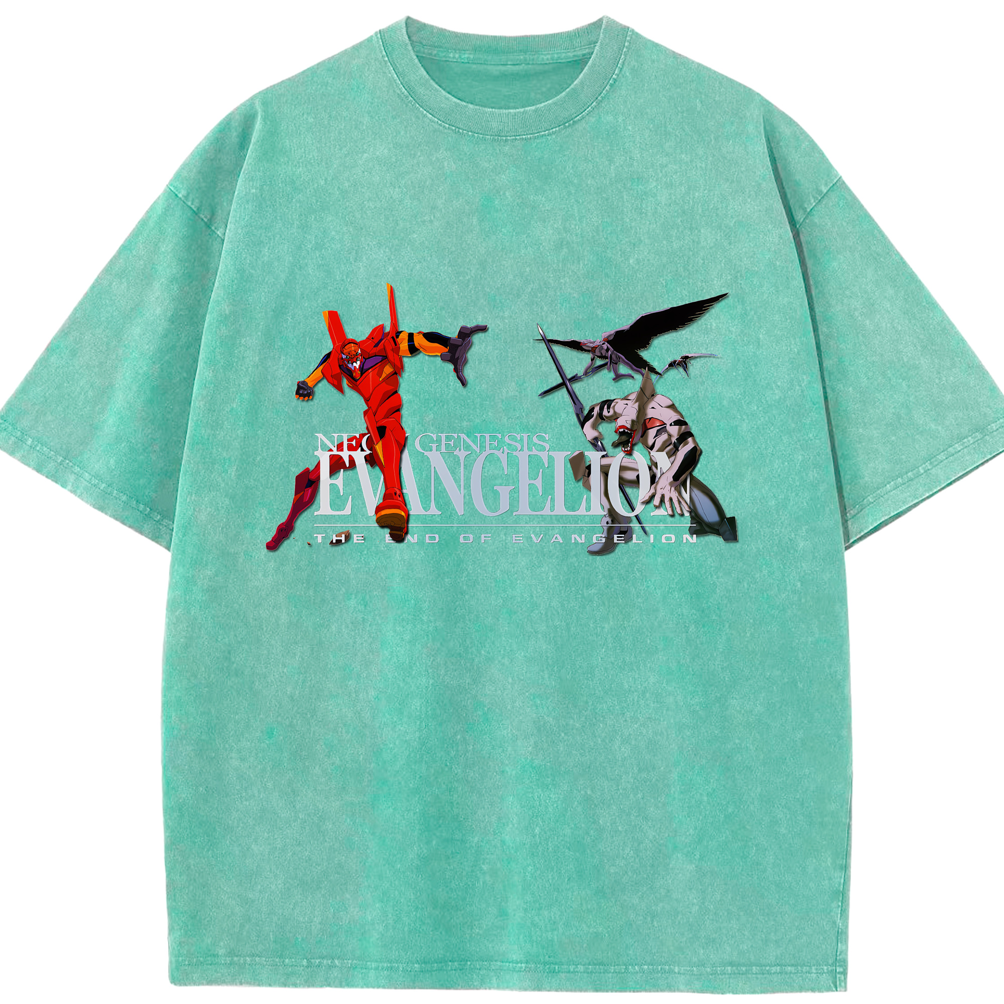 （画像用） EVA 新世紀エヴァンゲリオン 綿100% ヴィンテージ風 半袖Tシャツ（フロントプリント）